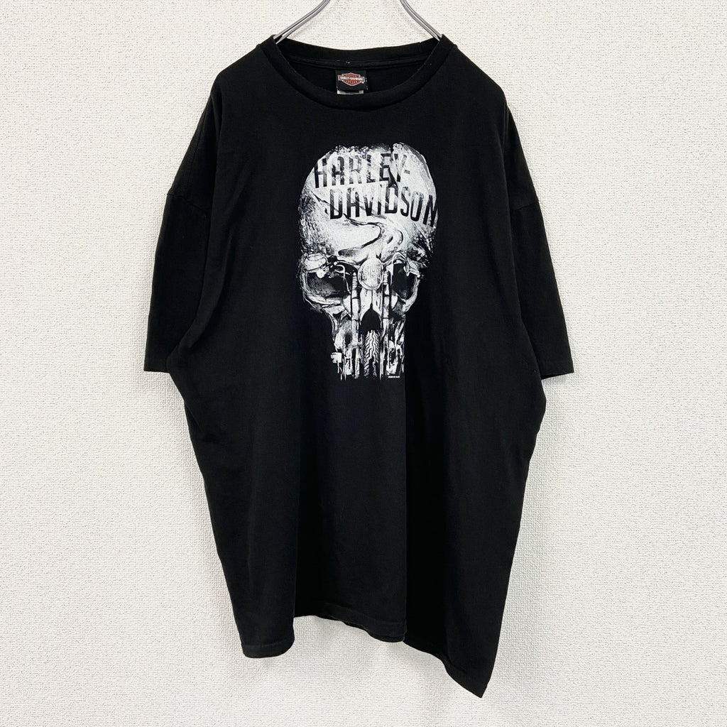 HARLEY DAVIDSON　ハーレーダビッドソン　半袖プリントTシャツ　黒　ブラック　XXLサイズ