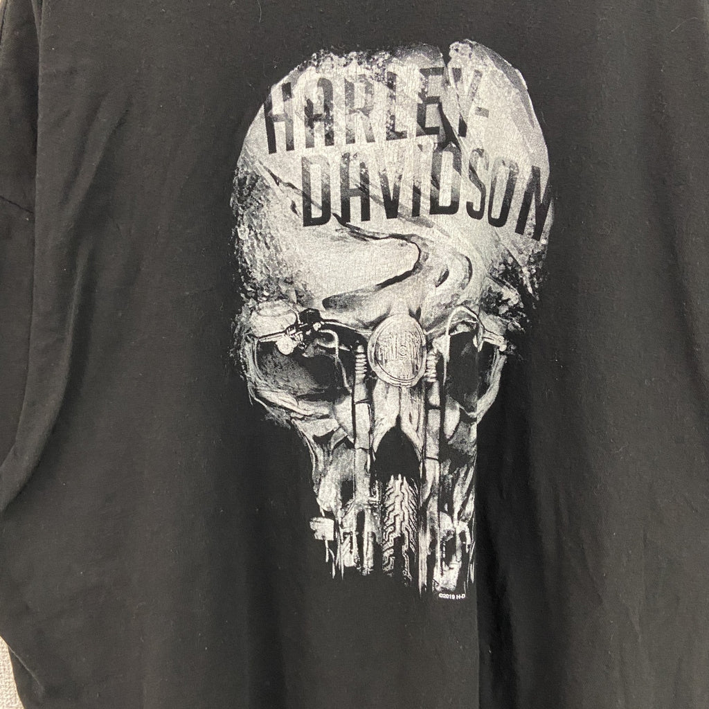 HARLEY DAVIDSON　ハーレーダビッドソン　半袖プリントTシャツ　黒　ブラック　XXLサイズ