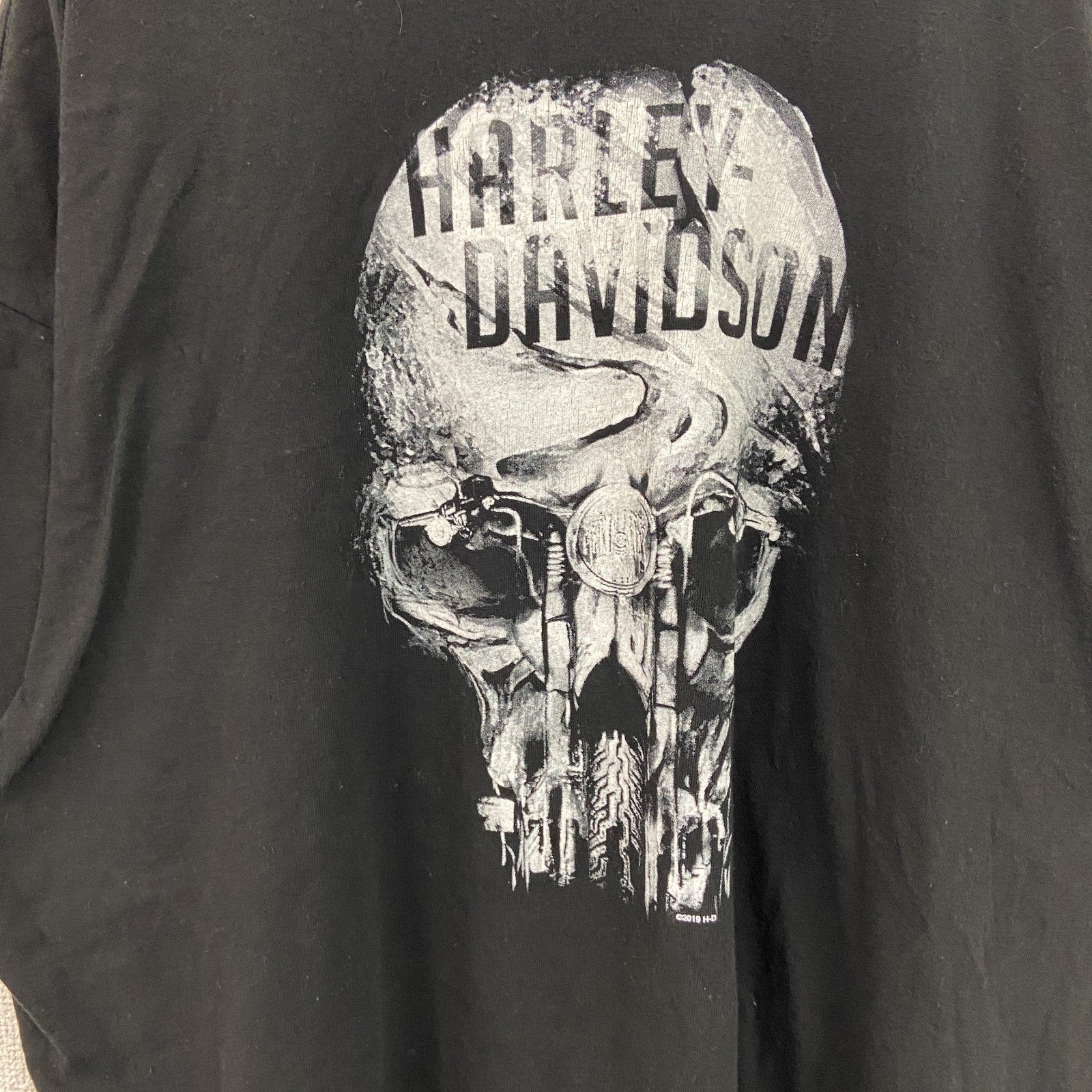 HARLEY DAVIDSON　ハーレーダビッドソン　半袖プリントTシャツ　黒　ブラック　XXLサイズ