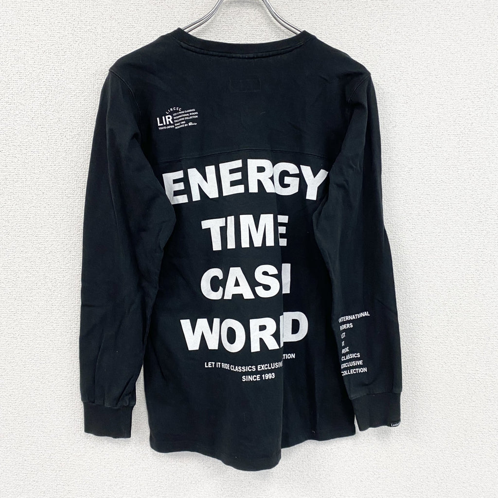 Champion　チャンピオン　長袖Tシャツ/ロンT　アーチプリント　トリコタグ　復刻　黒　ブラック　Mサイズ