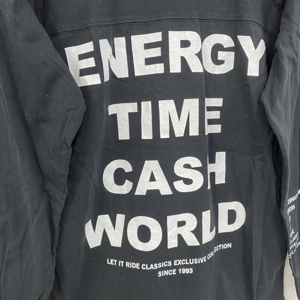 Champion　チャンピオン　長袖Tシャツ/ロンT　アーチプリント　トリコタグ　復刻　黒　ブラック　Mサイズ