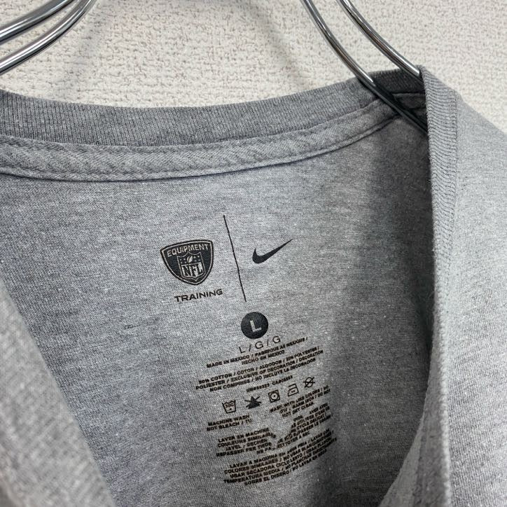 古着 used　NIKE　ナイキ　半袖プリントTシャツ　ピッツバーグ・スティーラーズ　クルーネック　グレー　Lサイズ