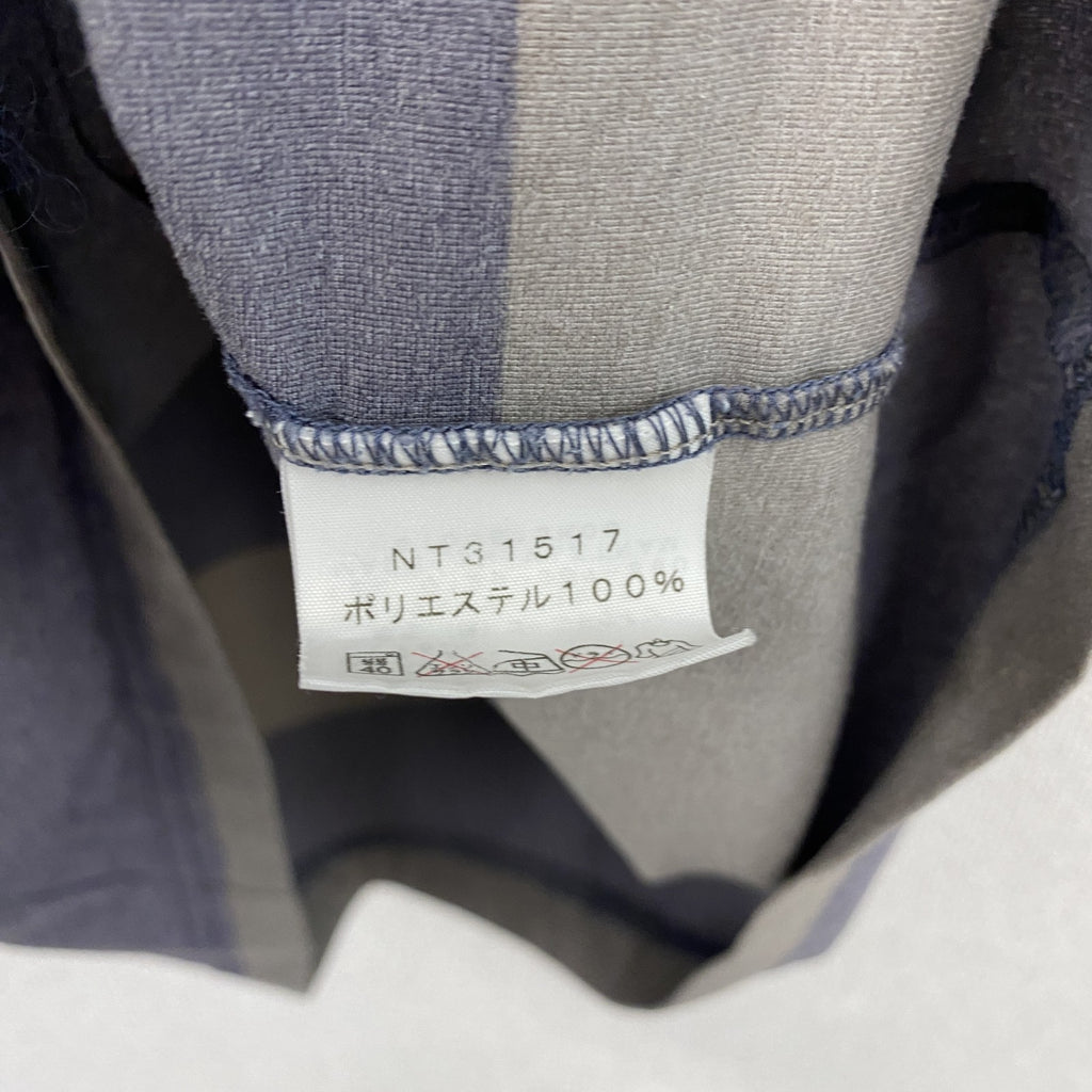 THE NORTH FACE　ザ・ノースフェイス　半袖プリントTシャツ　ボーダー　青　ブルー　グレー　Lサイズ