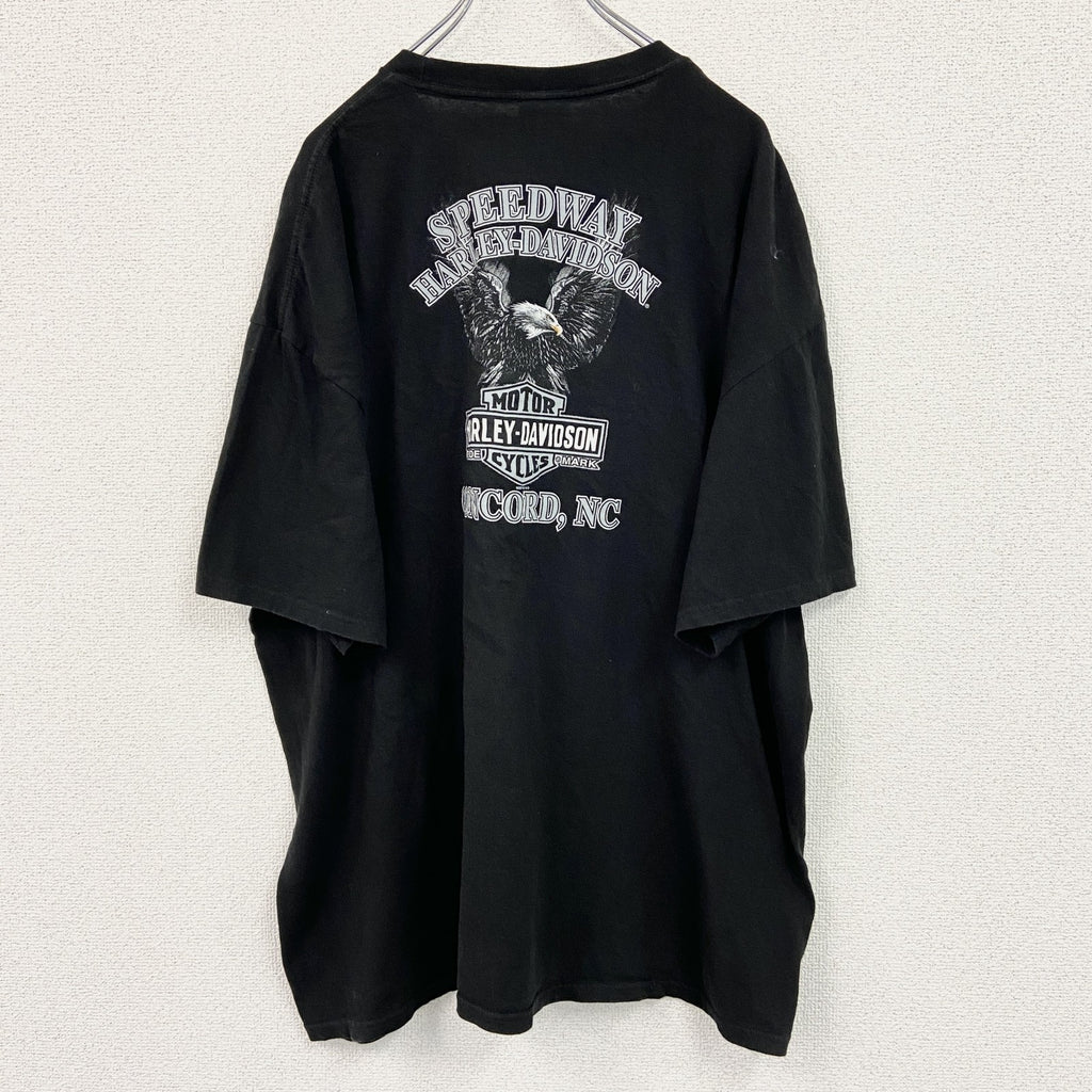 HARLEY DAVIDSON　ハーレーダビッドソン　半袖プリントTシャツ　黒　ブラック　XXLサイズ