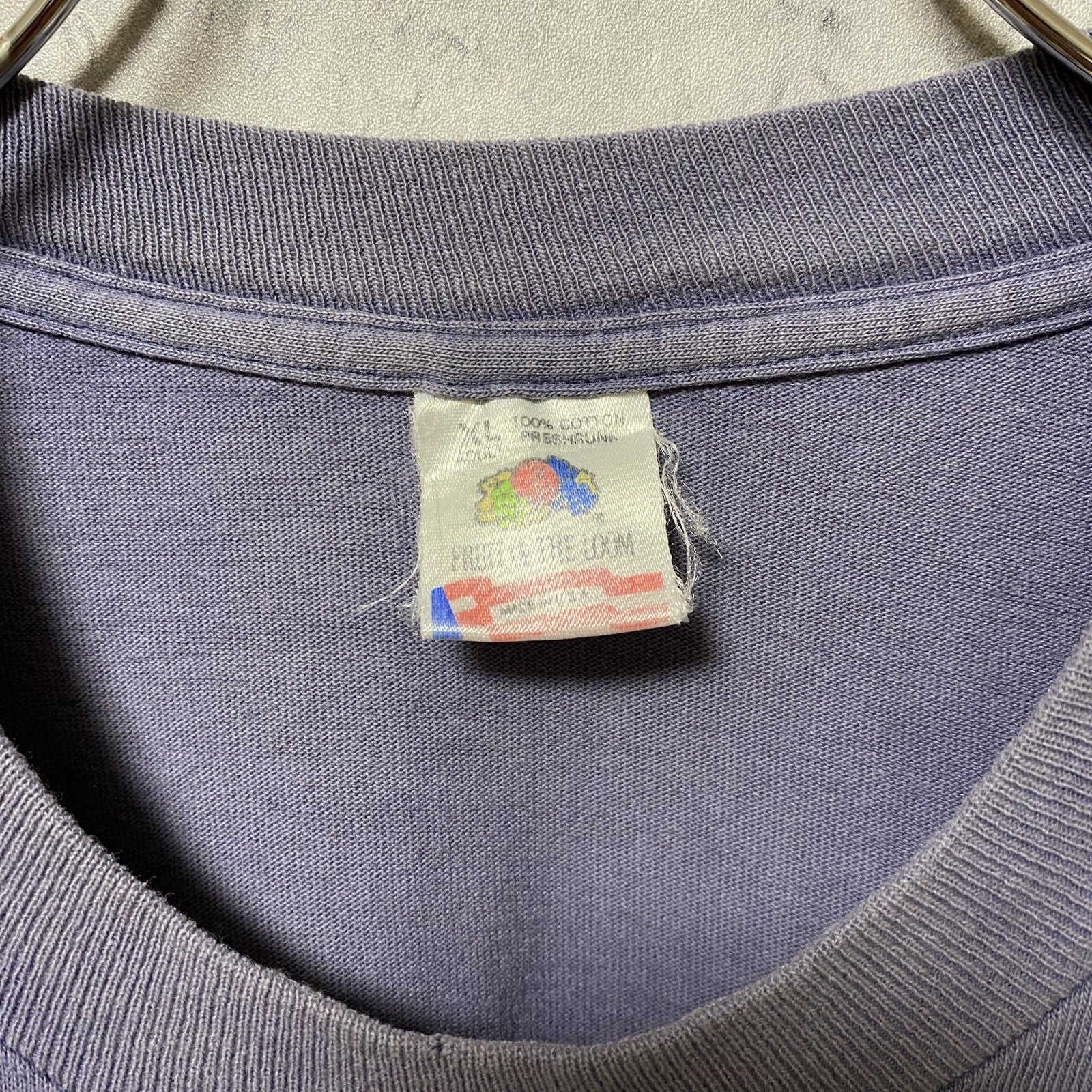 古着 used　90s　90年代　ヴィンテージ　フルーツオブザルーム　半袖プリントTシャツ　シングルステッチ　オーバーサイズ