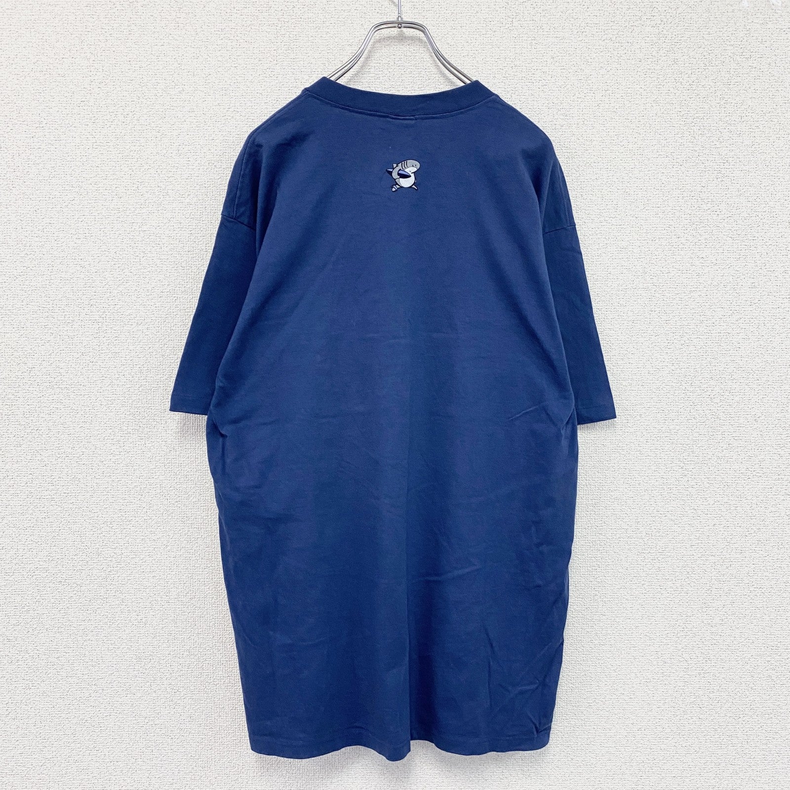～90s　crazy shirt　クレイジーシャツ　半袖プリントアニマルTシャツ　シングルステッチ　ヴィンテージ　青　ブルー　Lサイズ