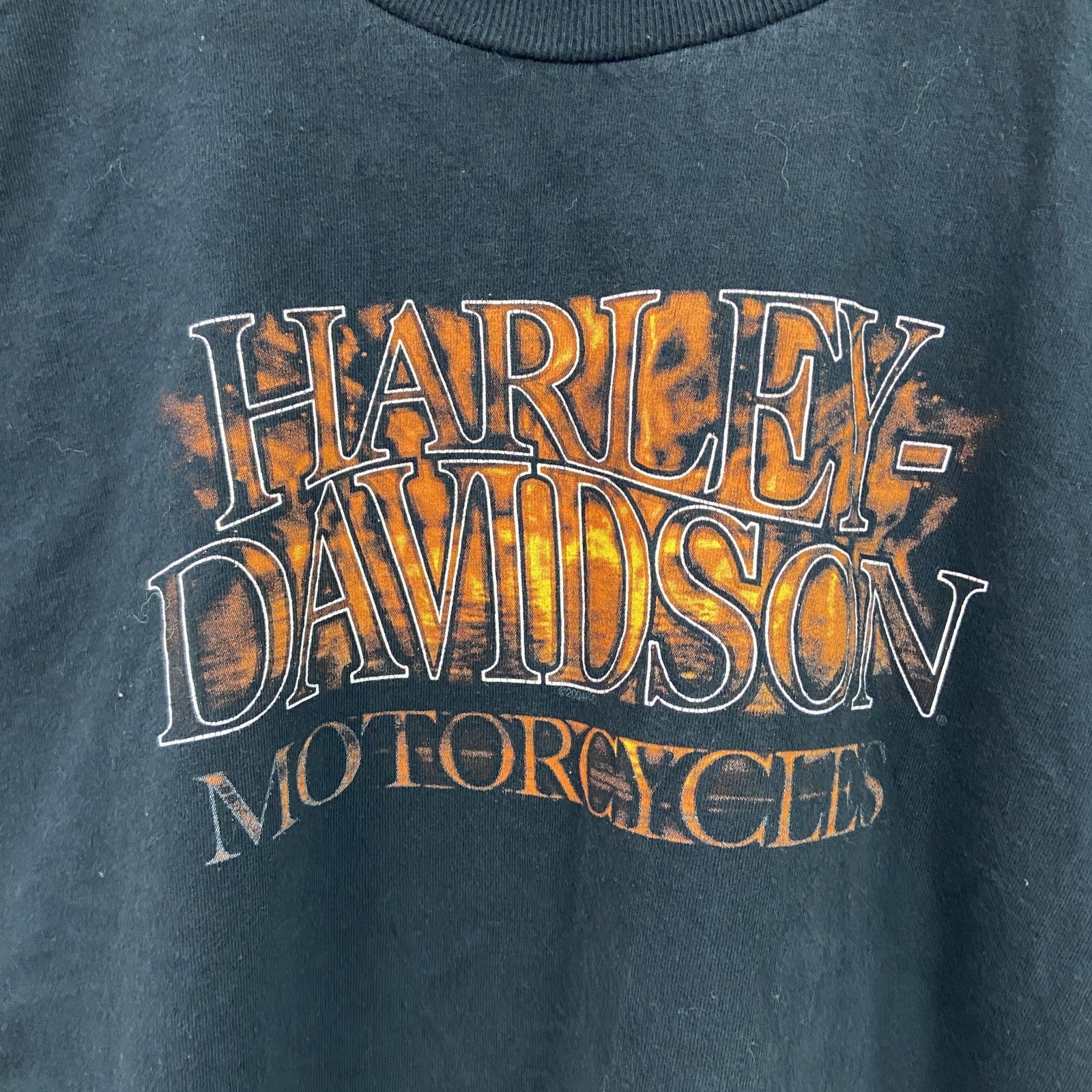 HARLEY DAVIDSON　ハーレーダビッドソン　半袖プリントTシャツ　黒　ブラック　XLサイズ