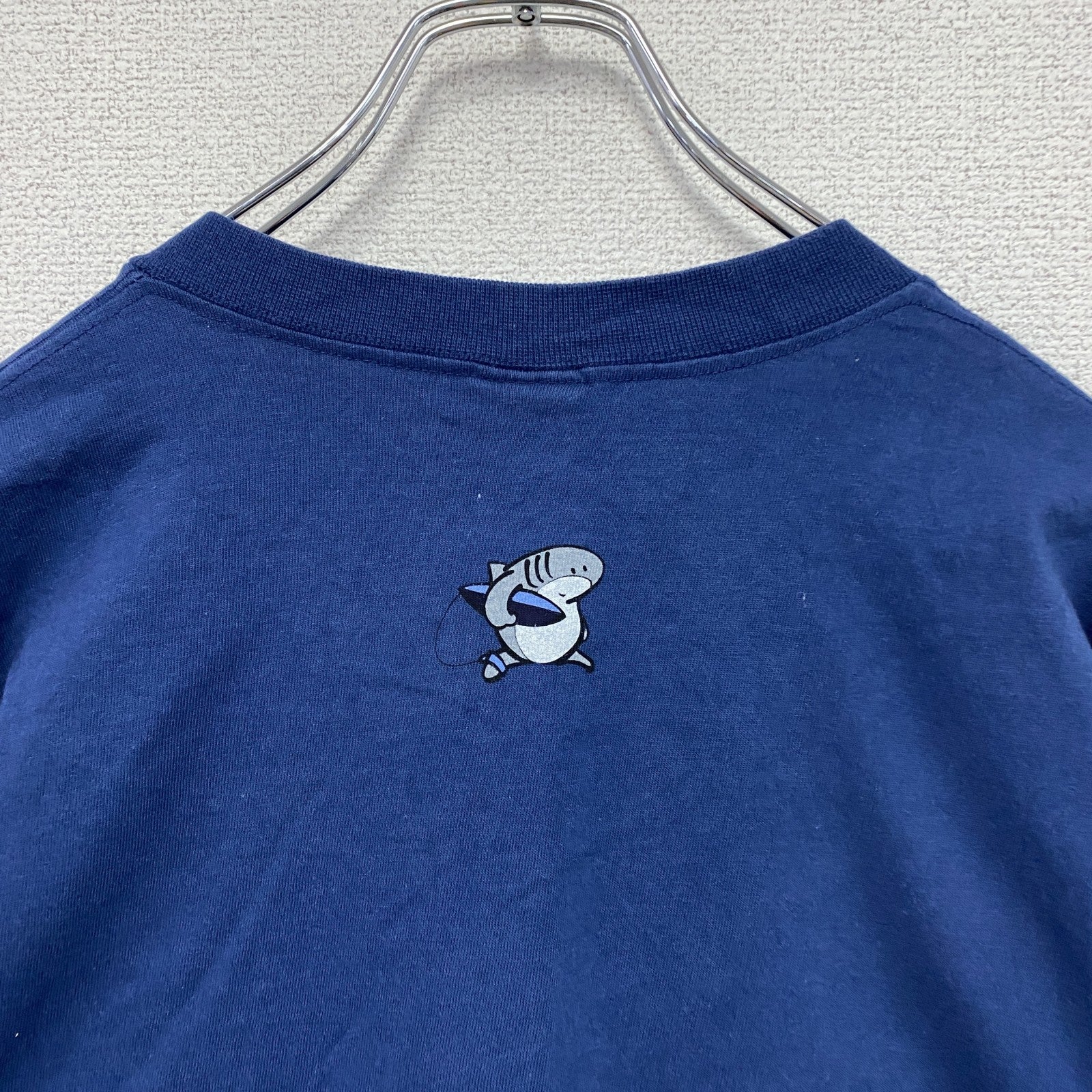 ～90s　crazy shirt　クレイジーシャツ　半袖プリントアニマルTシャツ　シングルステッチ　ヴィンテージ　青　ブルー　Lサイズ