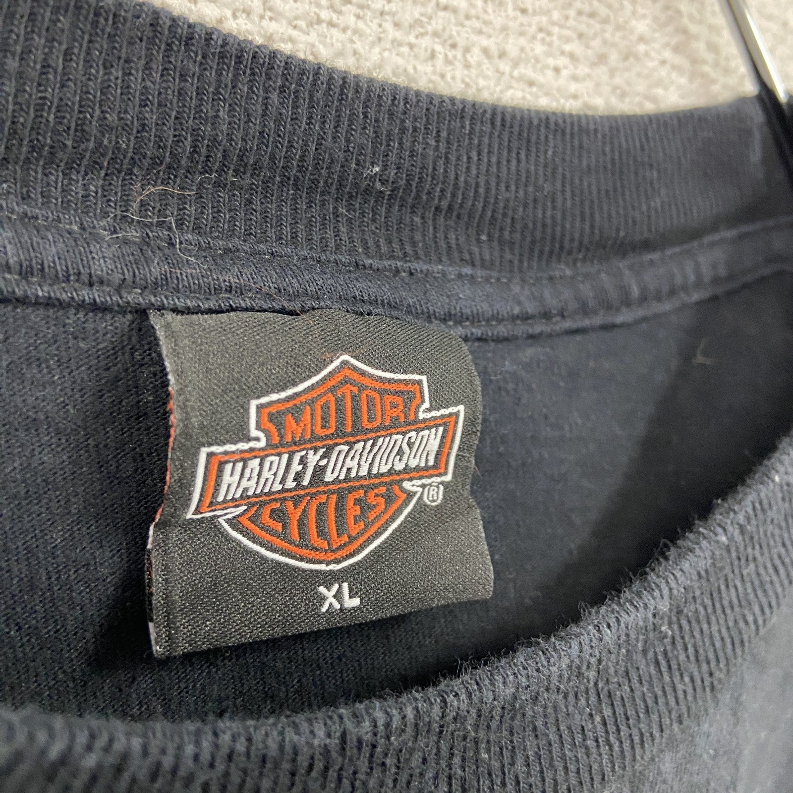 HARLEY DAVIDSON　ハーレーダビッドソン　半袖プリントTシャツ　黒　ブラック　XLサイズ