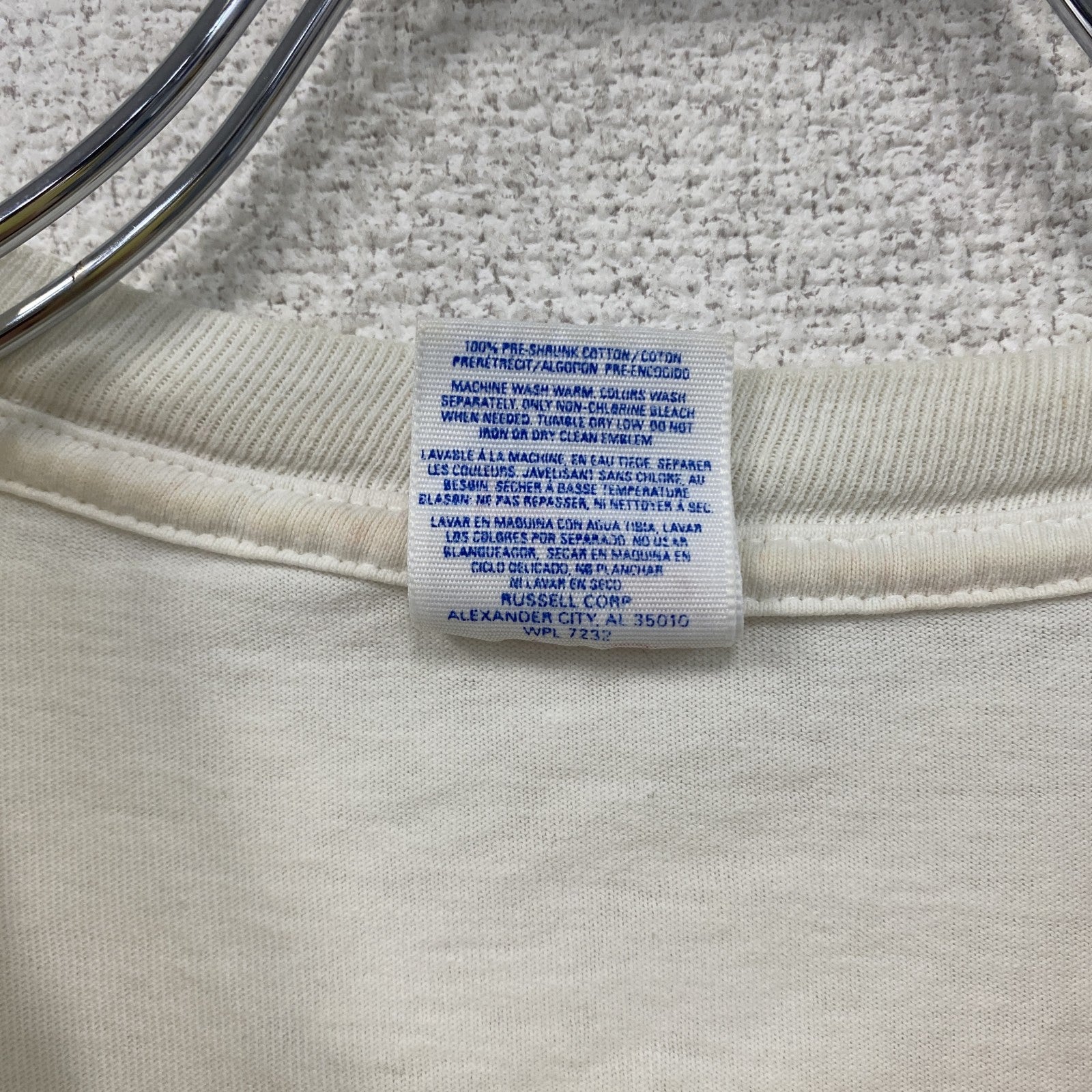 JERZEES　ジャージーズ　半袖プリントTシャツ　シングルステッチ　白　ホワイト　Lサイズ