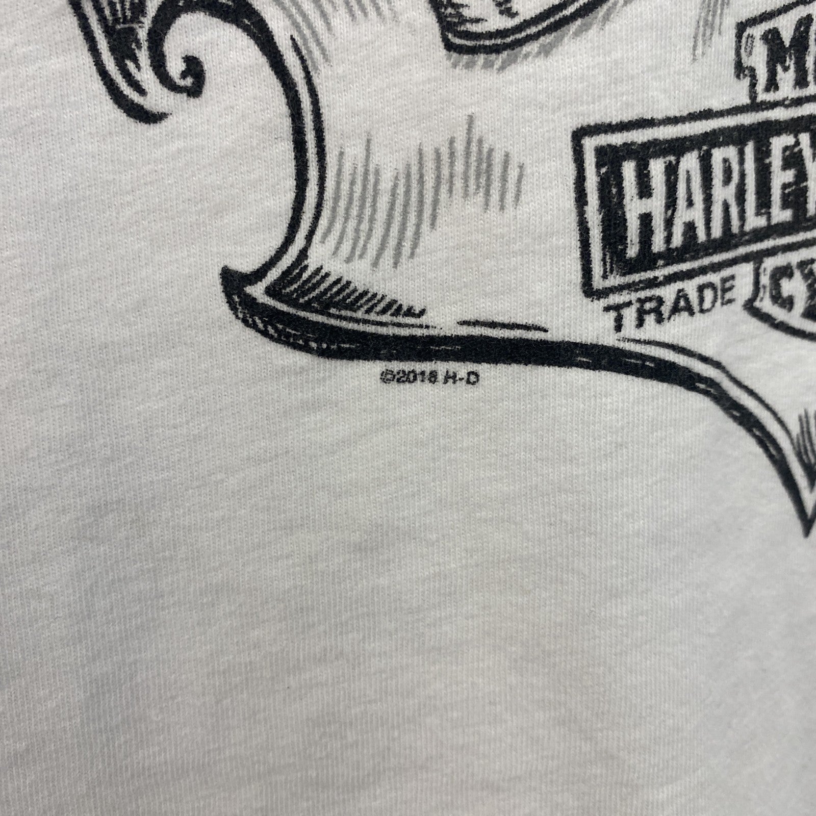 HARLEY DAVIDSON　ハーレーダビッドソン　長袖プリントTシャツ　白　ホワイト　Lサイズ