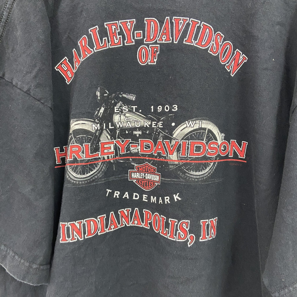 HARLEY DAVIDSON　ハーレーダビッドソン　半袖プリントTシャツ　黒　ブラック　XLサイズ