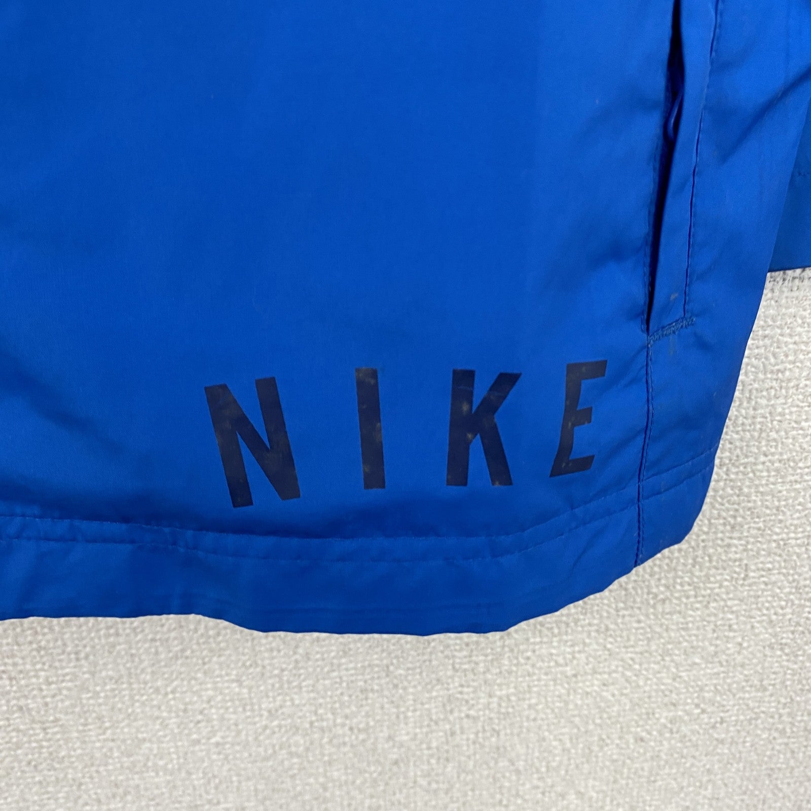 ～00s　NIKE　ナイキ　フルジップジャケット　スウッシュ　デカロゴ　青　ブルー　Mサイズ
