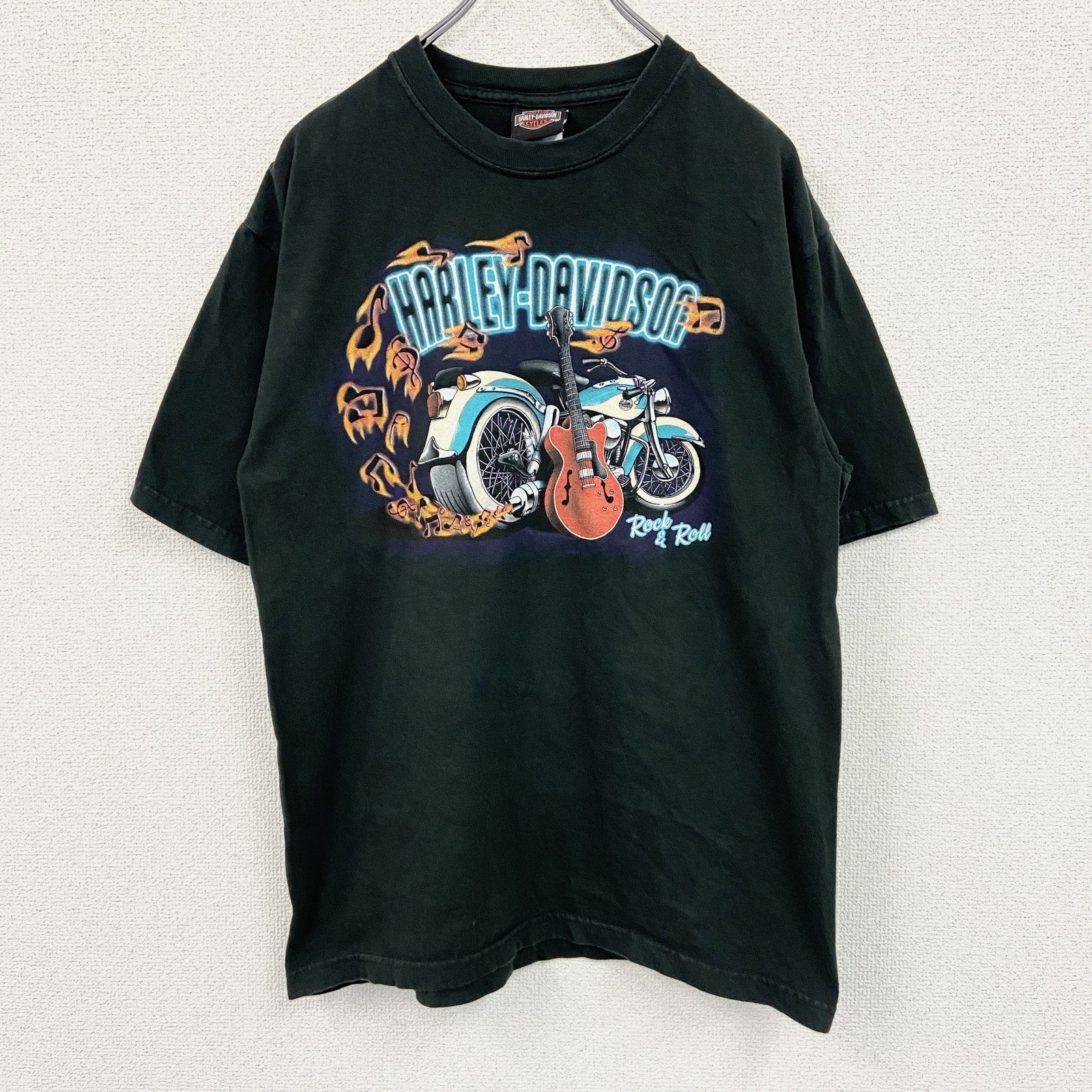 HARLEY DAVIDSON　ハーレーダビッドソン　半袖プリントTシャツ　黒　ブラック　Mサイズ