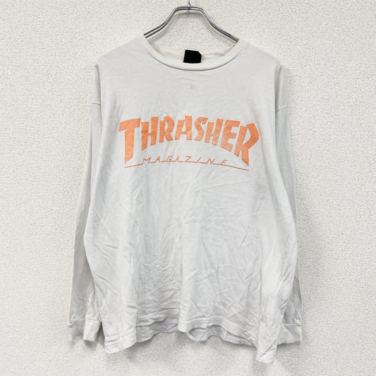 THRASHER　スラッシャー　長袖プリントTシャツ/ロンT　白　ホワイト　Mサイズ　