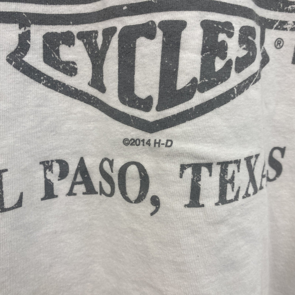 HARLEY DAVIDSON　ハーレーダビッドソン　長袖プリントTシャツ　白　ホワイト　Lサイズ