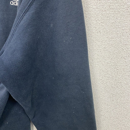 00s　adidas　アディダス　スウェット/トレーナー　フェード　前V　パフォーマンスロゴ　刺繍ロゴ　紺　ネイビー　Mサイズ