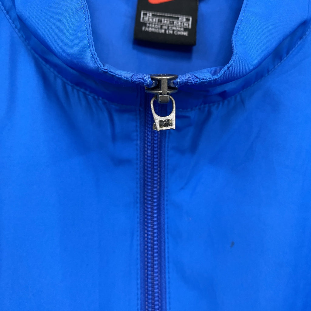 ～00s　NIKE　ナイキ　フルジップジャケット　スウッシュ　デカロゴ　青　ブルー　Mサイズ