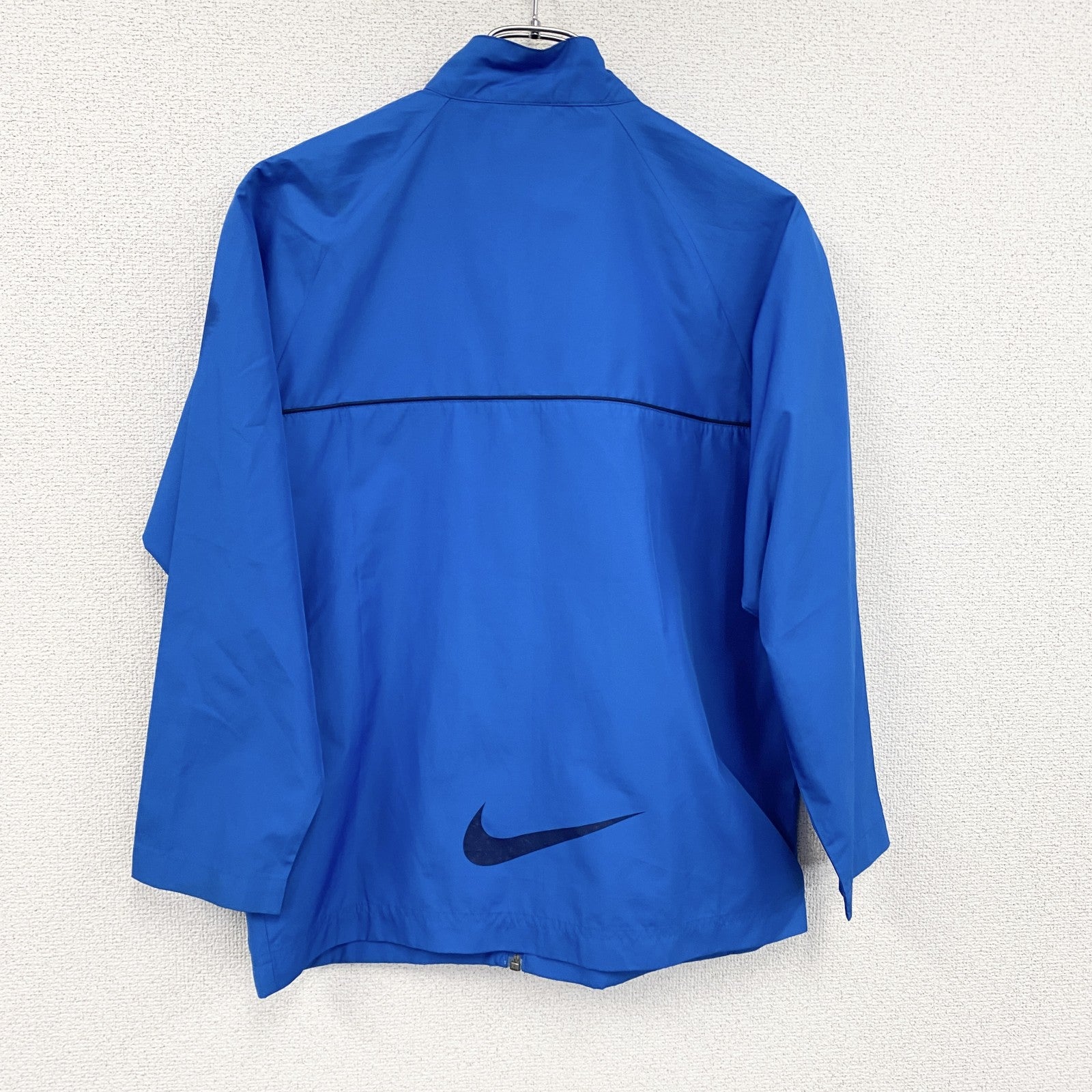 ～00s　NIKE　ナイキ　フルジップジャケット　スウッシュ　デカロゴ　青　ブルー　Mサイズ