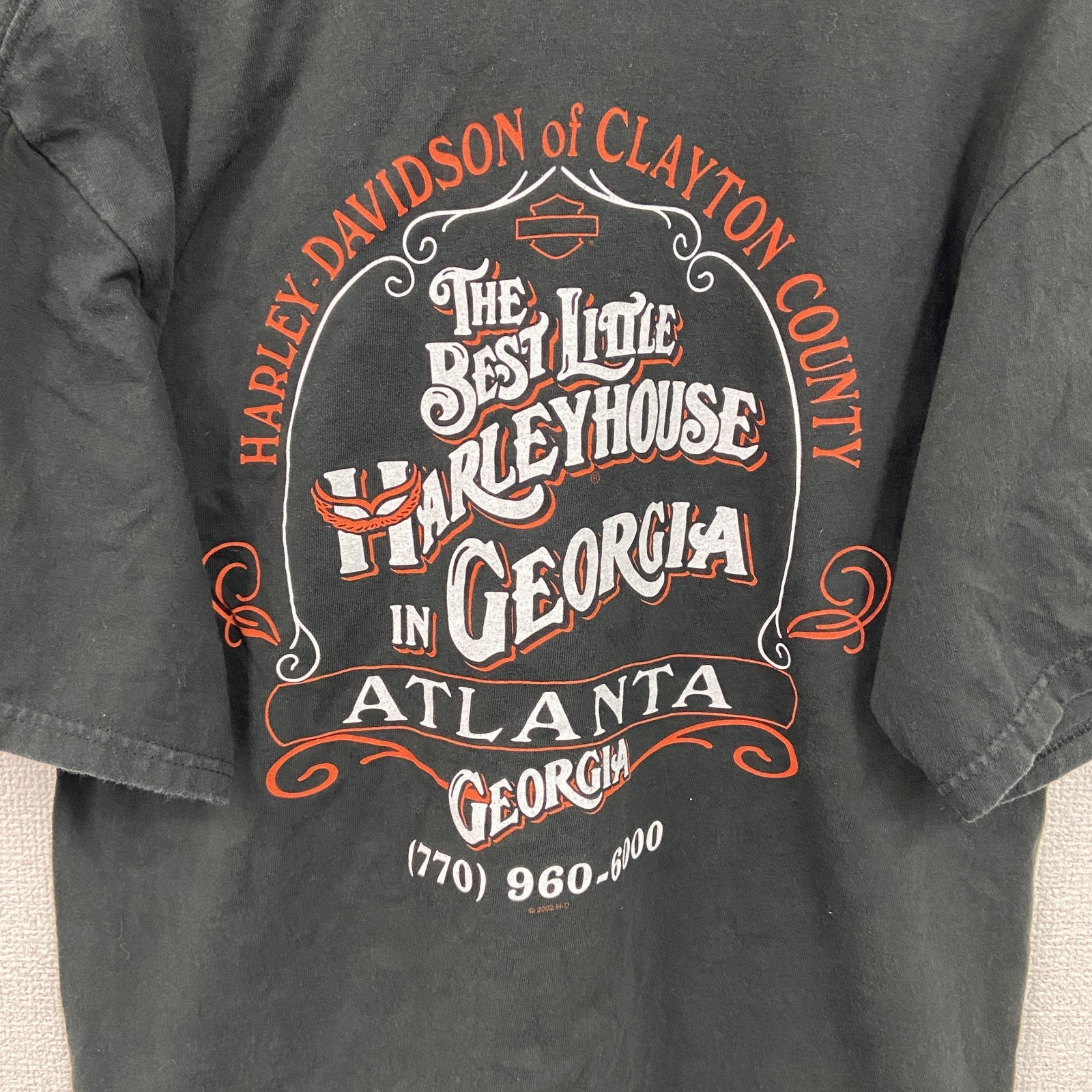 HARLEY DAVIDSON　ハーレーダビッドソン　半袖プリントTシャツ　黒　ブラック　Mサイズ