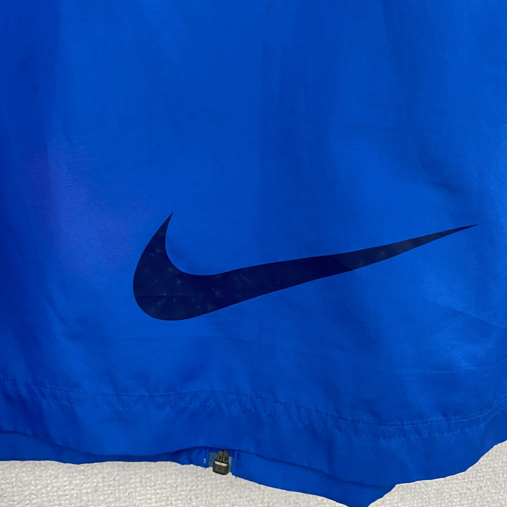 ～00s　NIKE　ナイキ　フルジップジャケット　スウッシュ　デカロゴ　青　ブルー　Mサイズ