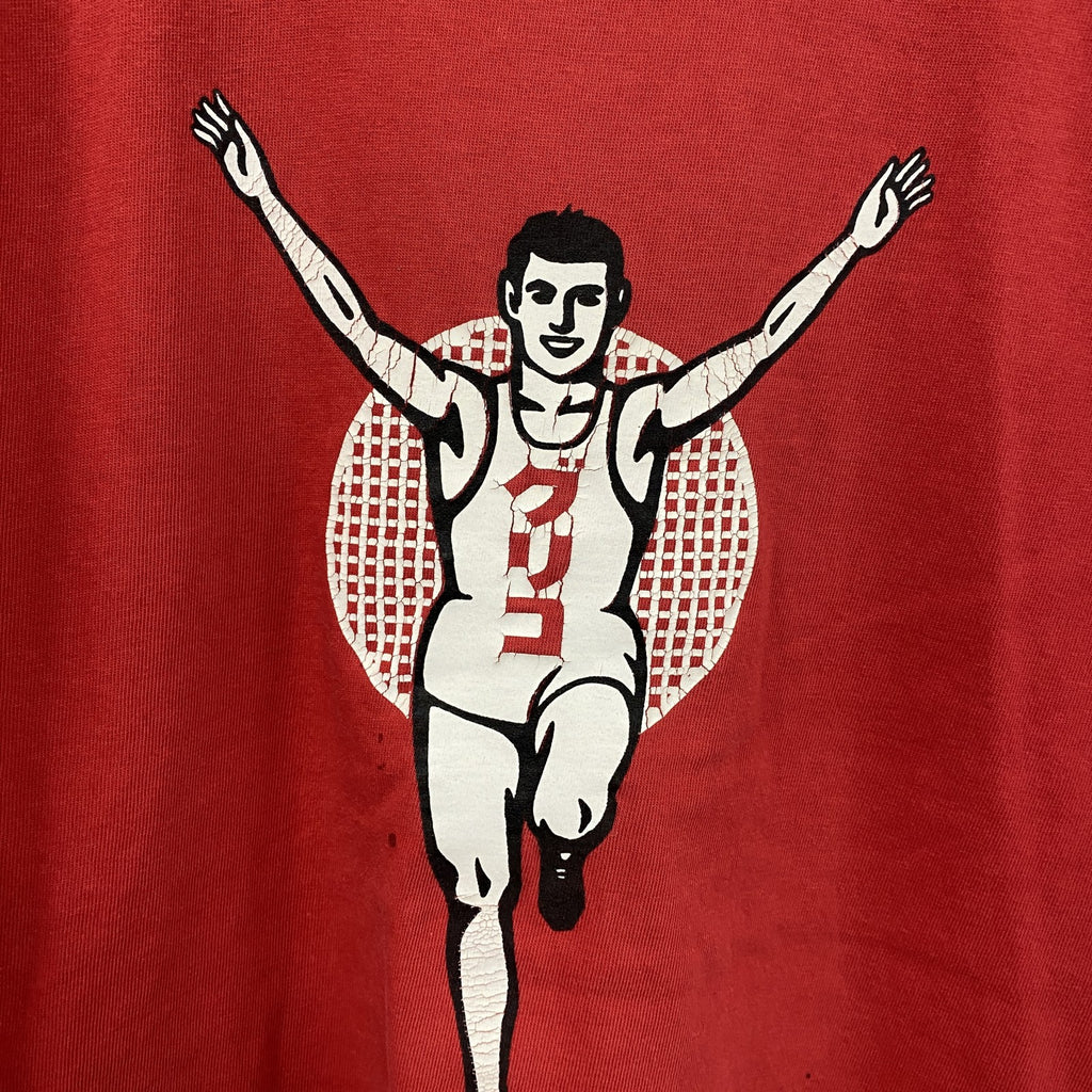 United Athle　ユナイテッドアスレ　グリコ　ゴールインマーク　半袖プリントTシャツ　赤　レッド　Mサイズ