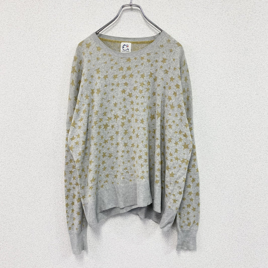 TSUMORI CHISATO　ツモリチサト　コットンニットセーター　星柄　灰色　グレー　2サイズ