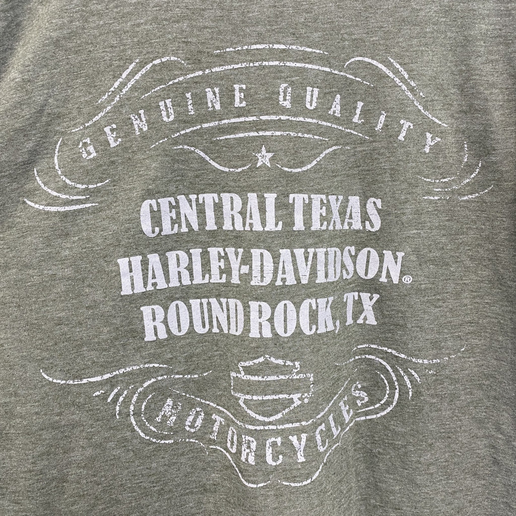 HARLEY DAVIDSON　ハーレーダビッドソン　半袖プリントTシャツ　緑　グリーン　Mサイズ