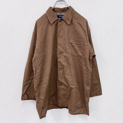 BURBERRY LONDON　バーバリーロンドン　スリーピングシャツ　ボックスシャツ　ノバチェック　茶色　ブラウン　Mサイズ