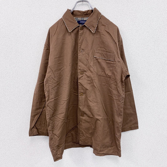 BURBERRY LONDON　バーバリーロンドン　スリーピングシャツ　ボックスシャツ　ノバチェック　茶色　ブラウン　Mサイズ