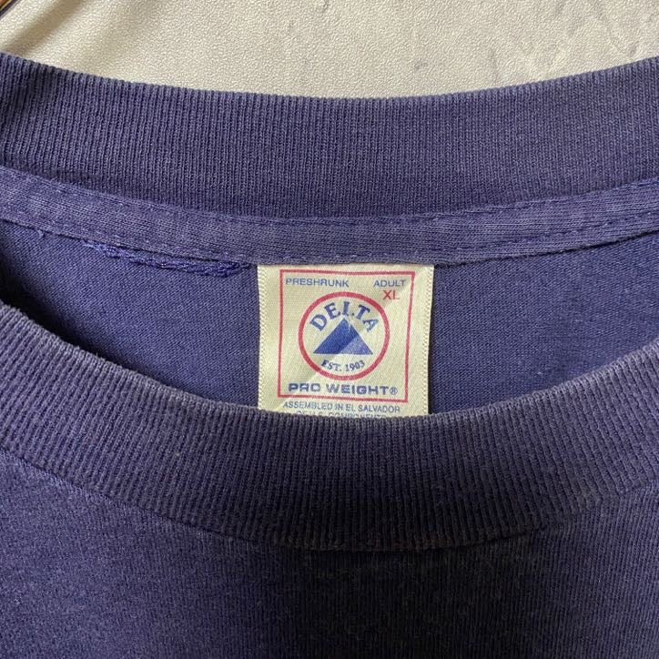 古着 used　DELTA　UNITED WE STAND　半袖プリントTシャツ　USA国旗　アメリカ　ネイビー　紺　XLサイズ