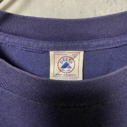 古着 used　DELTA　UNITED WE STAND　半袖プリントTシャツ　USA国旗　アメリカ　ネイビー　紺　XLサイズ