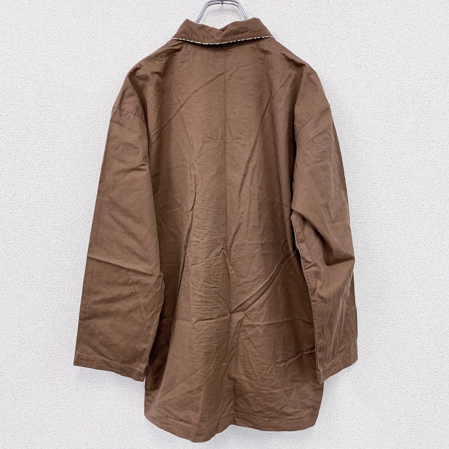 BURBERRY LONDON　バーバリーロンドン　スリーピングシャツ　ボックスシャツ　ノバチェック　茶色　ブラウン　Mサイズ