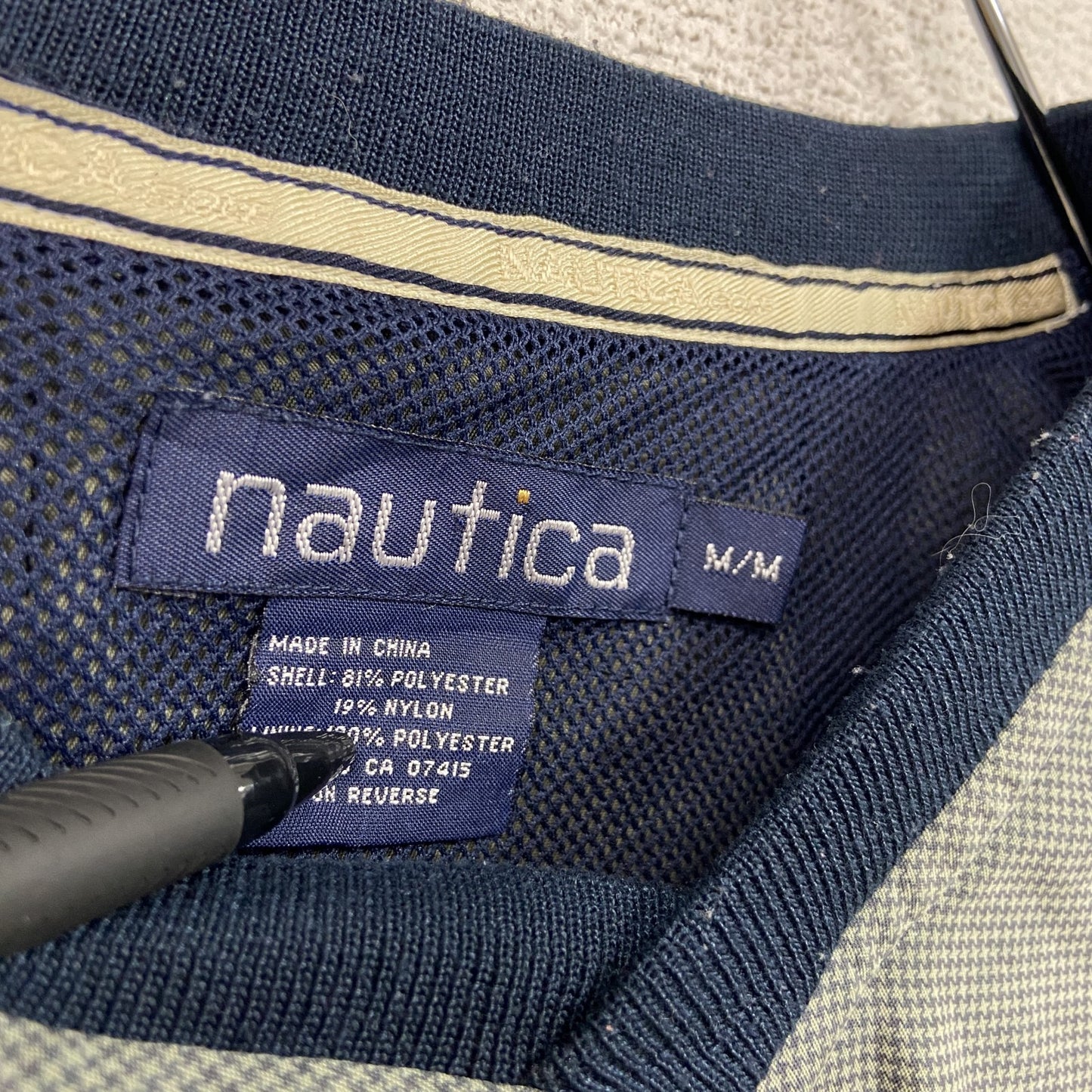 90s　NAUTICA　ノーティカ　プルオーバーナイロンジャケット　ヴィンテージ　灰緑　モスグレイ　Mサイズ
