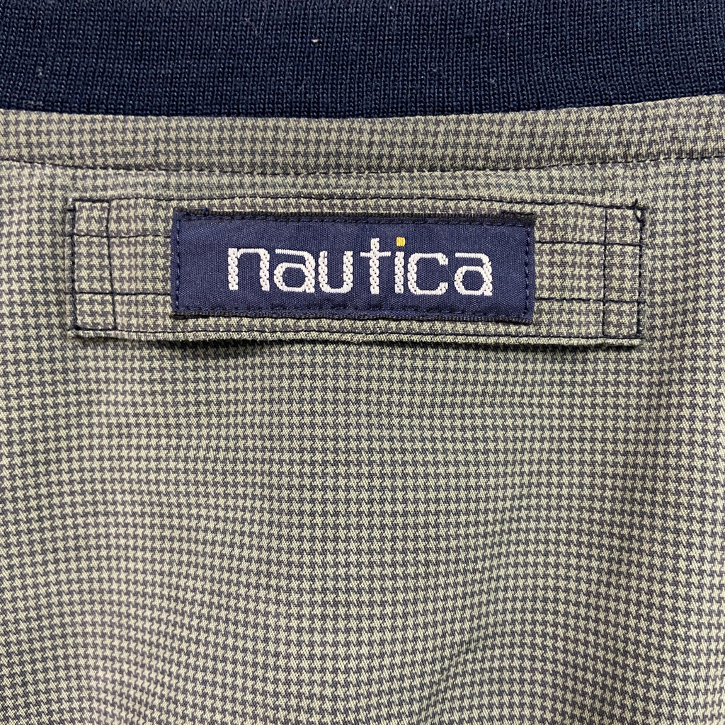90s　NAUTICA　ノーティカ　プルオーバーナイロンジャケット　ヴィンテージ　灰緑　モスグレイ　Mサイズ