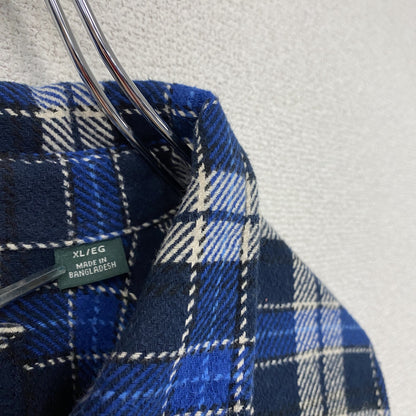 ～00s　ORVIS　オービス　長袖チェック柄シャツ　ヘビーフランネルシャツ　ヴィンテージ　青　ブルー　XLサイズ