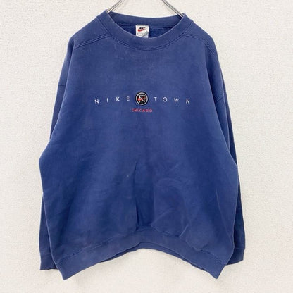 90s　NIKE　ナイキ　スウェット/トレーナー　NIKE TOWN　ヴィンテージ　紺　ネイビー　Mサイズ