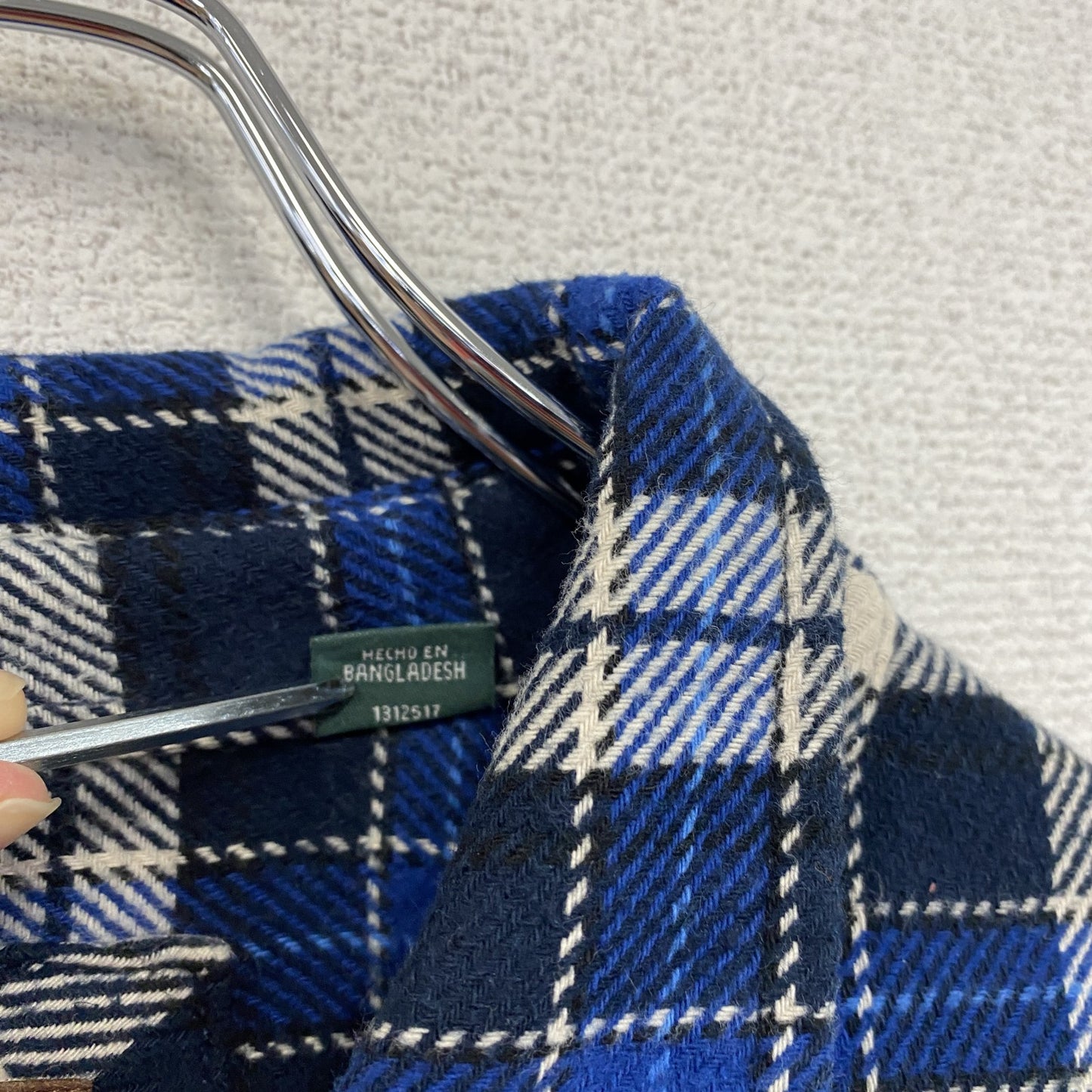 ～00s　ORVIS　オービス　長袖チェック柄シャツ　ヘビーフランネルシャツ　ヴィンテージ　青　ブルー　XLサイズ