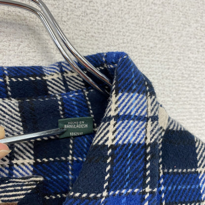 ～00s　ORVIS　オービス　長袖チェック柄シャツ　ヘビーフランネルシャツ　ヴィンテージ　青　ブルー　XLサイズ