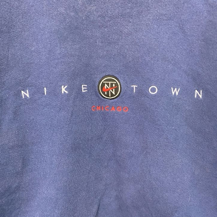 90s　NIKE　ナイキ　スウェット/トレーナー　NIKE TOWN　ヴィンテージ　紺　ネイビー　Mサイズ