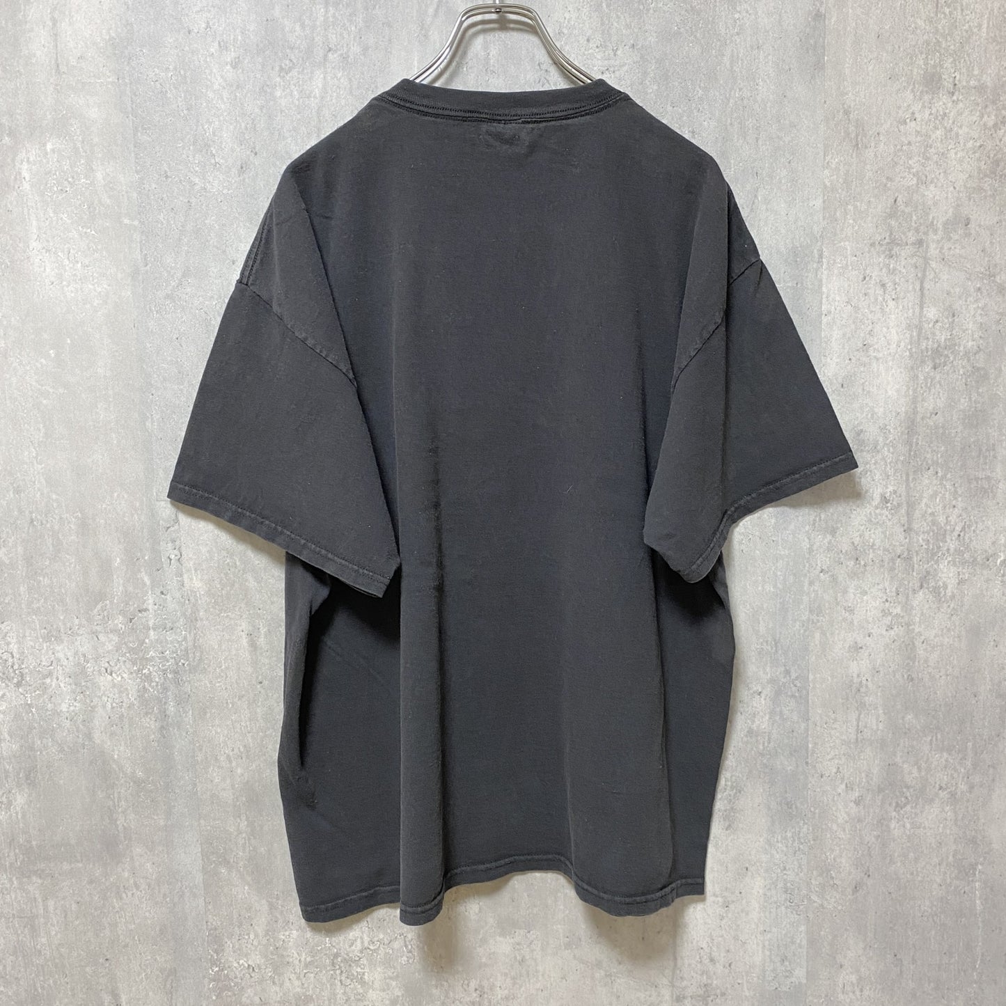 古着 used　00s　DELTA　半袖ゲームプリントTシャツ　黒　ブラック　レトロデザイン　クルーネック　XLサイズ
