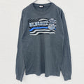 HARLEY DAVIDSON　ハーレーダビッドソン　長袖プリントTシャツ　灰色　グレー　Mサイズ