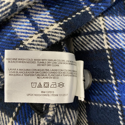 ～00s　ORVIS　オービス　長袖チェック柄シャツ　ヘビーフランネルシャツ　ヴィンテージ　青　ブルー　XLサイズ