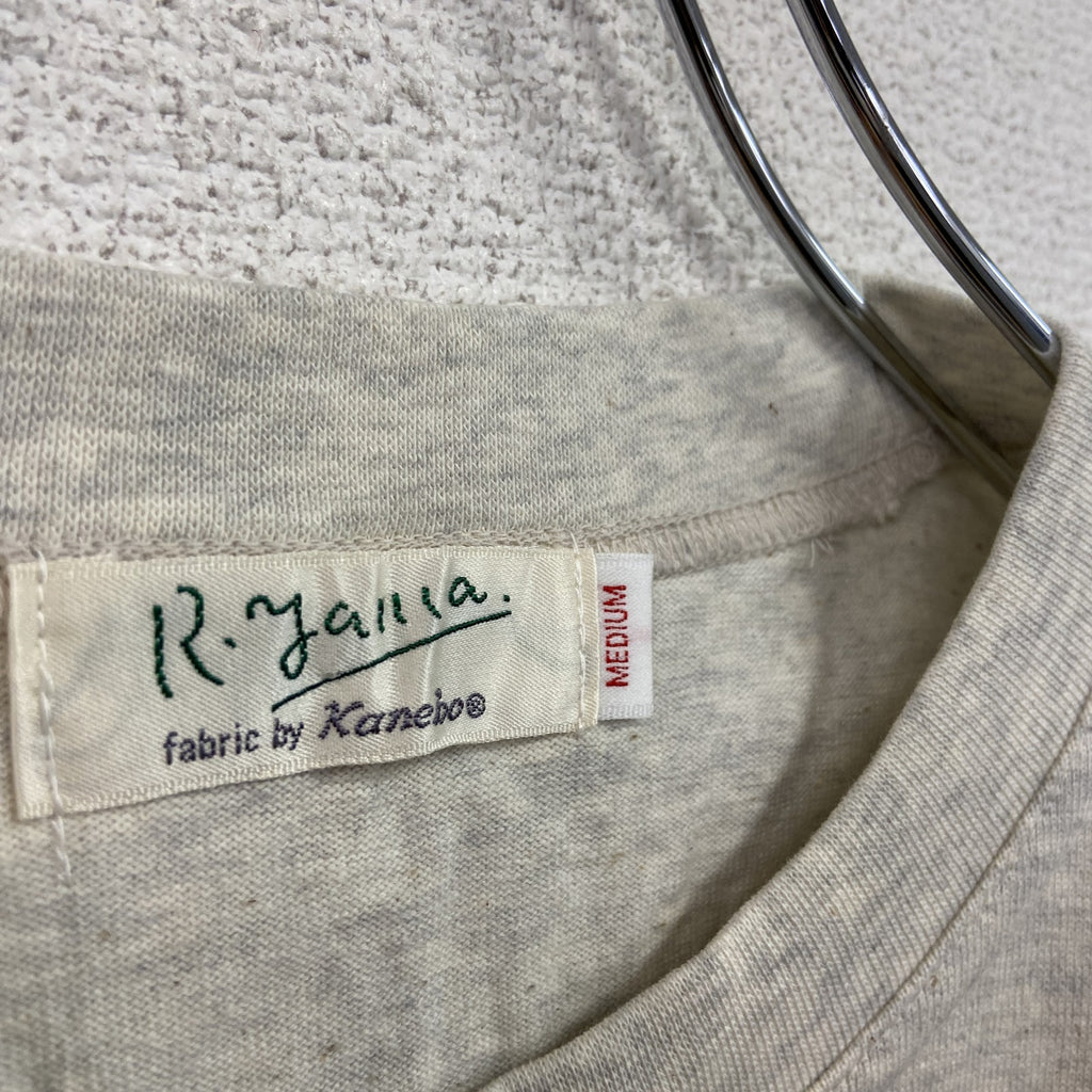 R.yalla　半袖プリントTシャツ　霜降りグレー　Mサイズ