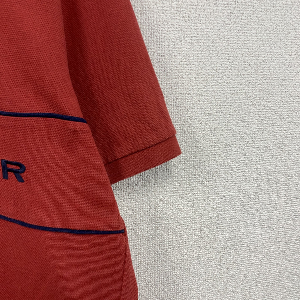Eddie Bauer　エディーバウアー　半袖ポロシャツ　デカロゴ　赤　レッド　Mサイズ