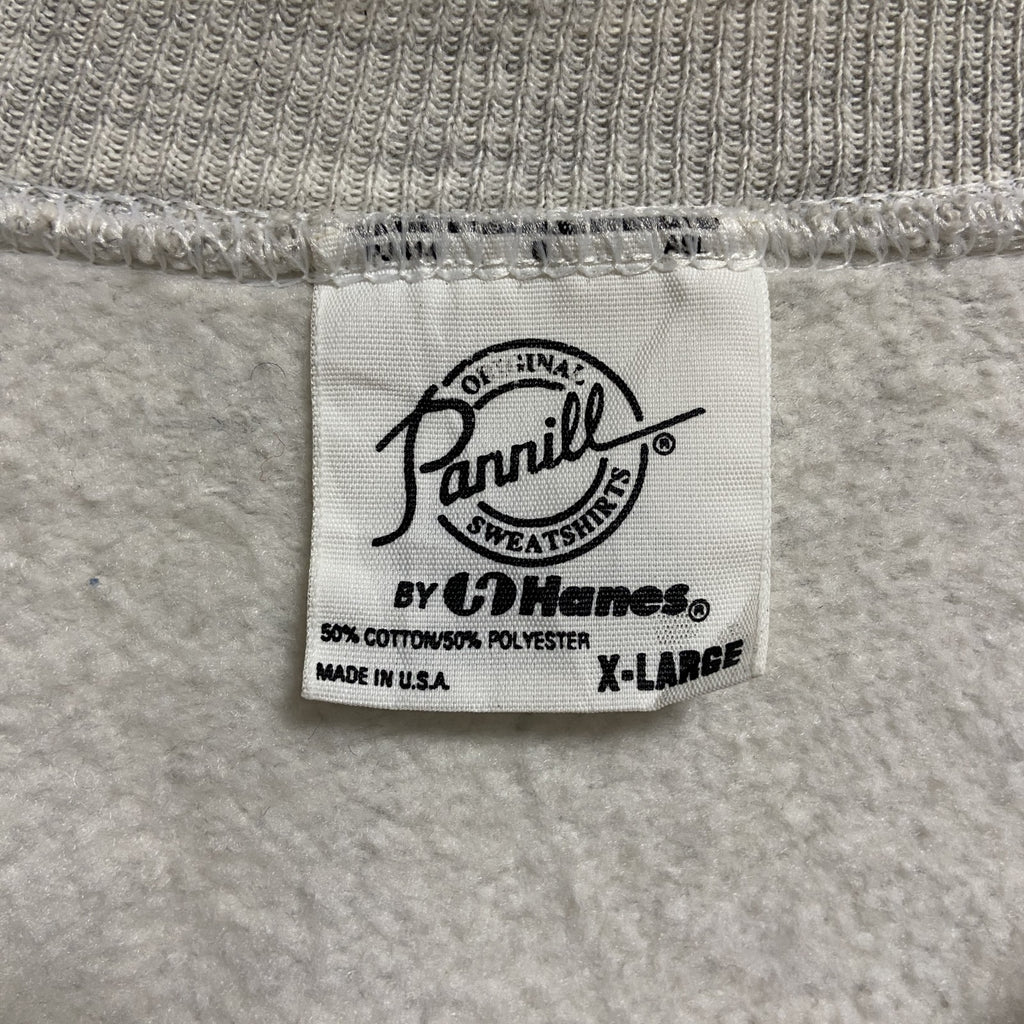 古着 used　80s　USA製　Pannill　長袖無地スウェット　ラグラン袖トレーナー　霜降り柄　白　ヴィンテージ　XLサイズ