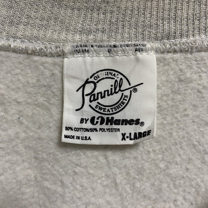 古着 used　80s　USA製　Pannill　長袖無地スウェット　ラグラン袖トレーナー　霜降り柄　白　ヴィンテージ　XLサイズ