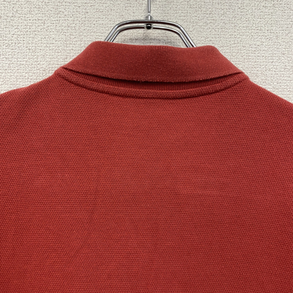 Eddie Bauer　エディーバウアー　半袖ポロシャツ　デカロゴ　赤　レッド　Mサイズ