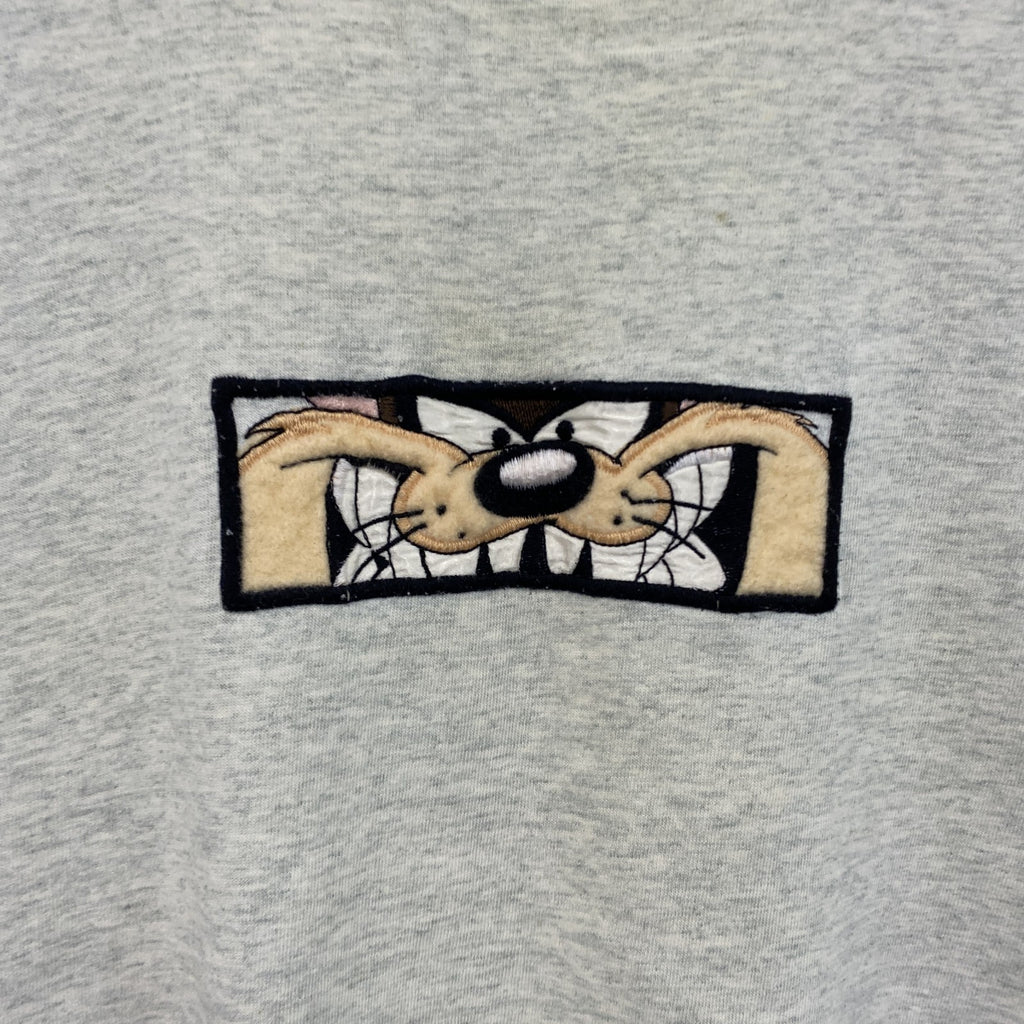 90s　LOONEY TUNES　ルーニー・テューンズ　半袖Tシャツ　シングルステッチ　霜降りグレー　Mサイズ