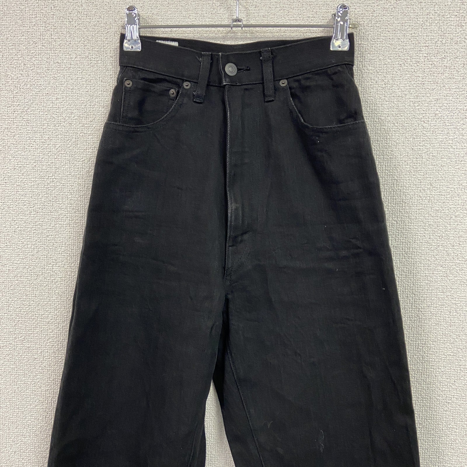 ANATOMICA　デニムパンツ/ジーンズ　スキニーパンツ　ジップフライ　黒　ブラック　W24サイズ